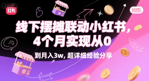 线下摆摊联动小红书，4 个月实现从 0 到月入3w，超详细经验分享-迦哆网创社
