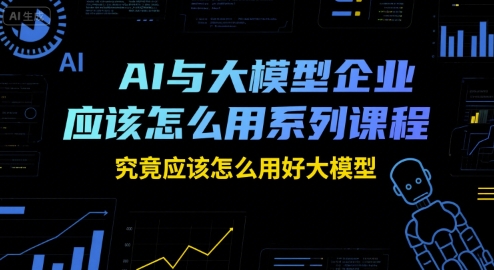 AI与大模型企业应该怎么用系列课程，究竟应该怎么用好大模型-迦哆网创社