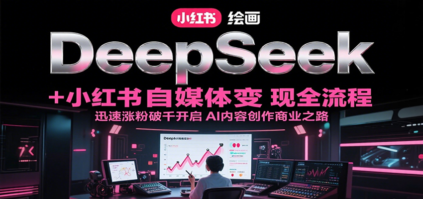 DeepSeek绘画+小红书自媒体变现全流程，迅速涨粉破千开启AI内容创作商业之路-迦哆网创社