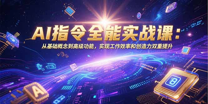 AI指令全能实战课：从基础概念到高级功能，实现工作效率和创造力双重提升-迦哆网创社
