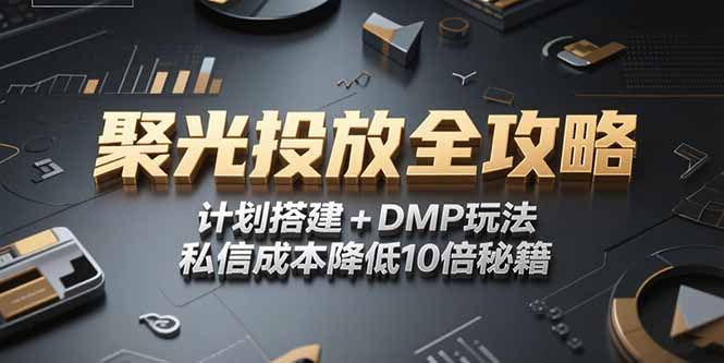 2025小红书聚光投放全攻略，计划搭建+DMP玩法，私信成本降低10倍秘籍-迦哆网创社