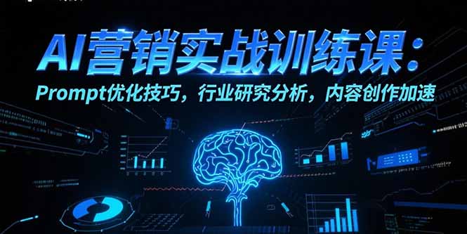 AI营销实战训练课：Prompt优化技巧，行业研究分析，内容创作加速-迦哆网创社
