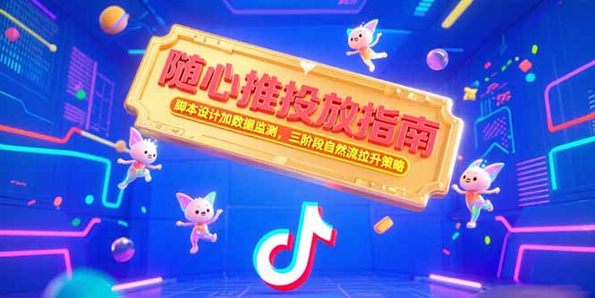 随心推投放指南，脚本设计加数据监测，三阶段自然流拉升策略-迦哆网创社