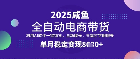 全网首发【闲鱼全自动电商带货】三年磨一剑，一朝露锋芒，单月稳定变现8k+【揭秘】-迦哆网创社