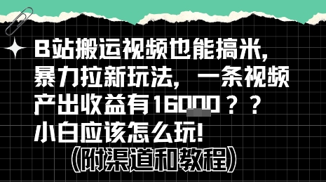 b站掘金计划？搬运视频也能挣拉新的收益，小白应该怎么玩！-迦哆网创社