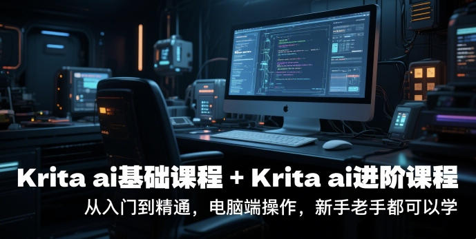 krita ai基础课程+Krita ai进阶课程，从入门到精通，电脑端操作，新手老手都可以学-迦哆网创社