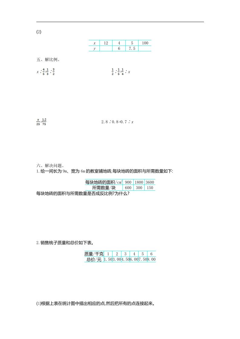 六下苏教版数学第六单元测试卷-1-迦哆网创社