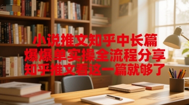 小说推文知乎中长篇爆单实操全流程分享，知乎推文看这一篇就够了-迦哆网创社