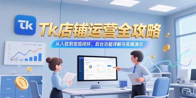 Tk店铺运营全攻略，从入驻到变现闭环，后台功能详解与实操演示-迦哆网创社