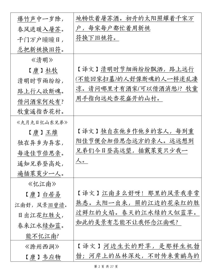 三下语文期中复习重点知识汇总-14大高频考点-迦哆网创社