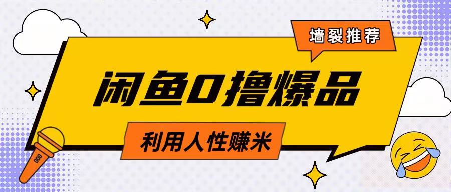咸鱼0撸玩法利用人性售卖商品达到日挣2张的效果-迦哆网创社