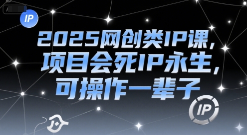 2025网创类IP课，项目会死IP永生，可操作一辈子-迦哆网创社