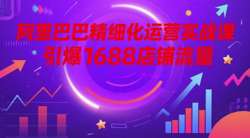 阿里巴巴精细化运营实战课，引爆1688店铺流量-迦哆网创社