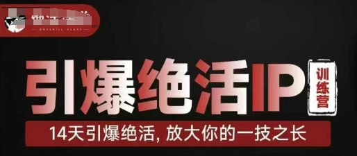 引爆绝活IP训练营，14天引爆绝活，放大你的一技之长-迦哆网创社