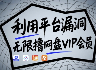 利用平台漏洞，无限撸网盘VIP会员，用户亲测有效!【漏洞原理+操作演示】-迦哆网创社