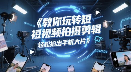 教你玩转短视频拍摄剪辑，轻松拍出手机大片-迦哆网创社