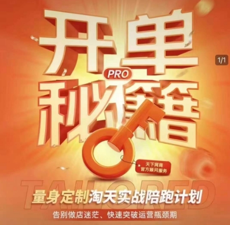 淘宝开单秘籍PRO，量身定制淘天实战陪跑计划，告别做店迷茫、快速突破运营瓶颈期(更新)-迦哆网创社