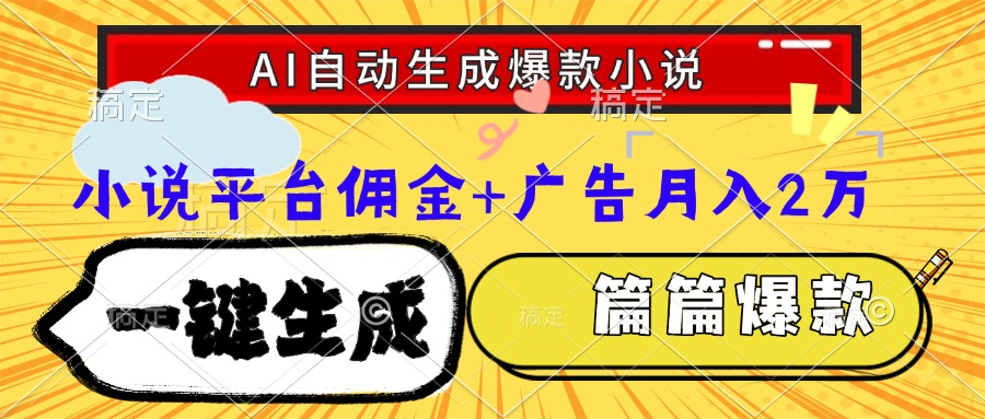 Ai自动生成网文爆款小说，一件生成小说大纲、故事情节，每篇都是爆款，…-迦哆网创社