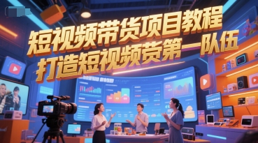 短视频带货项目教程，打造短视频带货第一队伍-迦哆网创社