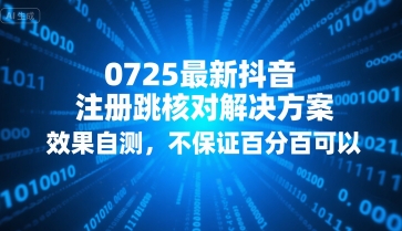 0725最新抖音注册跳核对解决方案，效果自测，不保证百分百可以-迦哆网创社