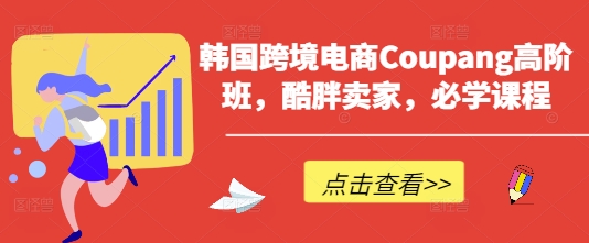 韩国跨境电商Coupang高阶班，酷胖卖家，必学课程-迦哆网创社