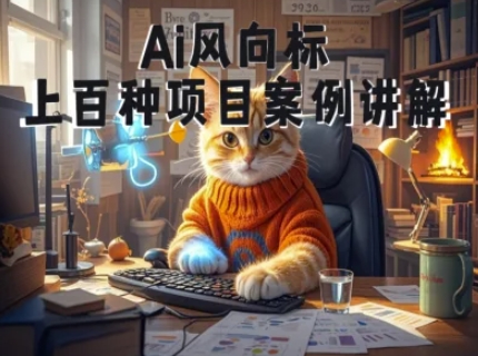 Ai风向标-附100种项目案例玩法-0基础小白到大神ai视频商业应用教学-迦哆网创社
