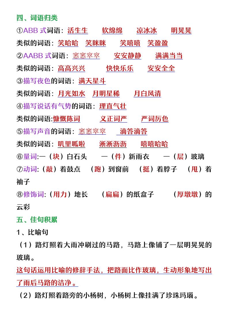 【2025秋新版】六年级上册语文第五单元重点考点梳理-迦哆网创社