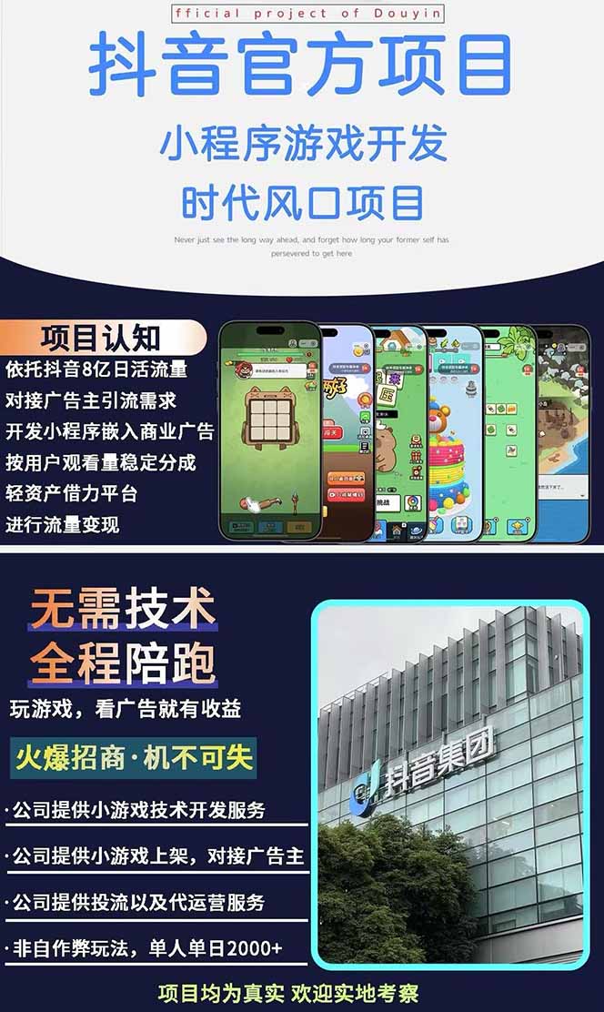 图片[1]-2025最热抖音官方项目 Ai时代风口项目小程序游戏开发 实测单个游戏日收…-迦哆网创社