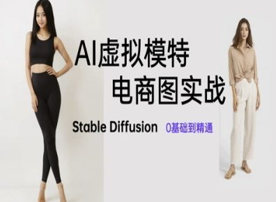 AI虚拟模特电商图实战，AI绘画Stable Diffusion 0基础到精通-迦哆网创社