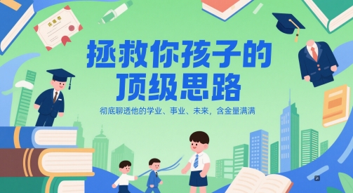 付费文章：拯救你孩子的顶级思路，彻底聊透他的学业、事业、未来，含金量满满-迦哆网创社