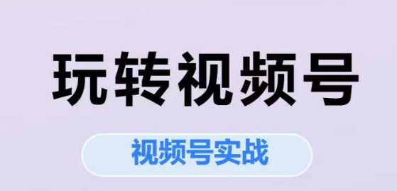 玩转视频号，视频号实战系列课-迦哆网创社