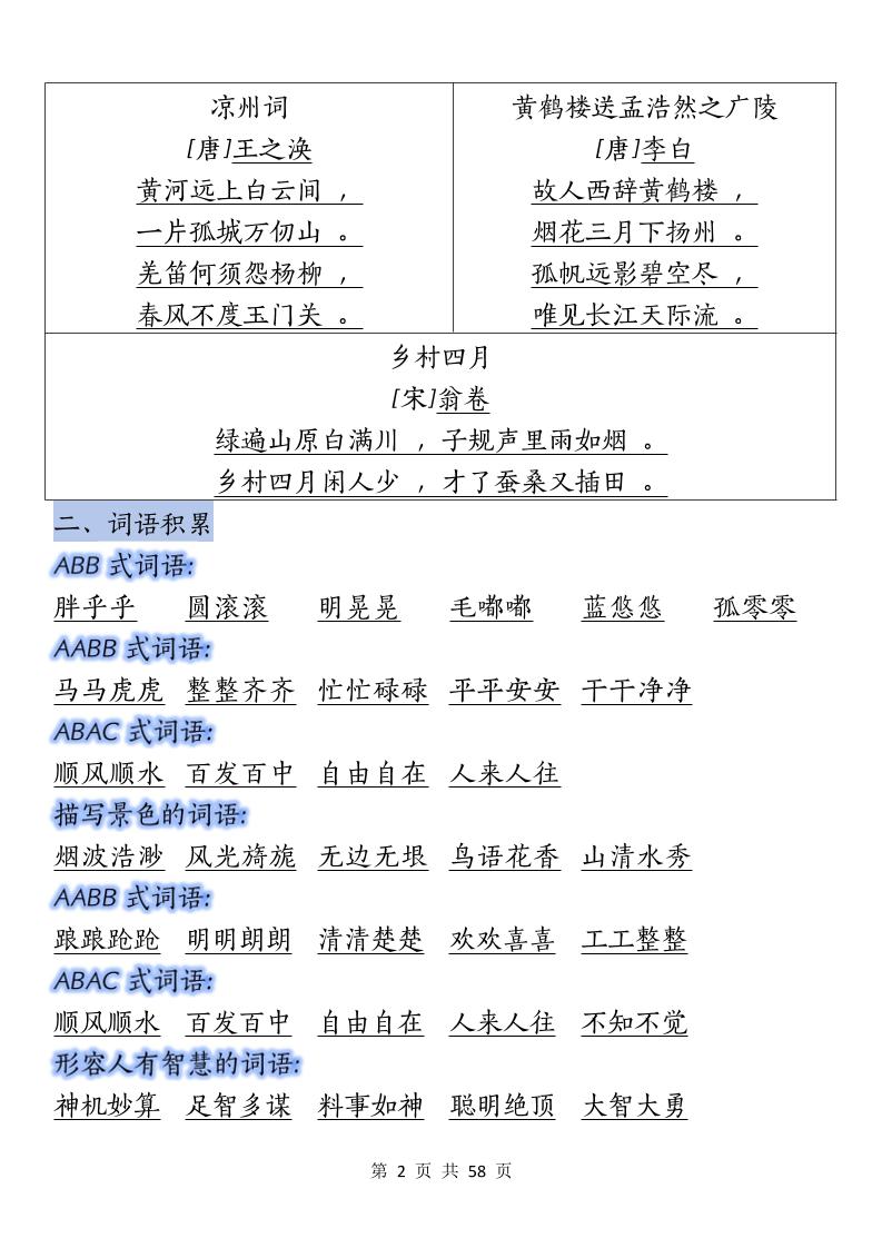 五下语文期末总复习重要考点归纳-迦哆网创社