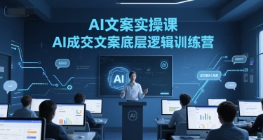 AI文案实操课，AI成交文案底层逻辑训练营-迦哆网创社
