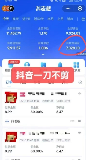 抖音短视频一刀不剪带货，不剪辑，不直播，每天发个视频，等着出单获取带货佣金-迦哆网创社