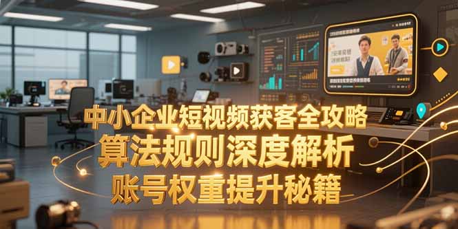 中小企业短视频获客全攻略，算法规则深度解析，账号权重提升秘籍-迦哆网创社