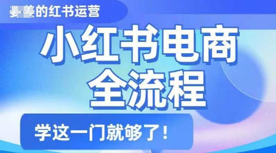 小红书电商全流程，精简易懂，从入门到精通，学这一门就够了-迦哆网创社