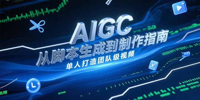 AIGC视频制作指南，从脚本生成到剪辑全流程，单人打造团队级视频-迦哆网创社
