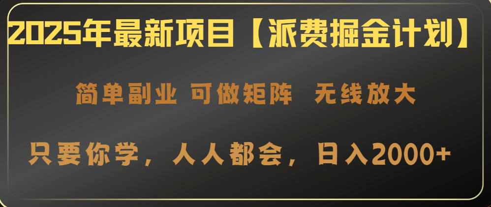 2025年最新项目【派费掘金计划】操作简单，日入2000+-迦哆网创社