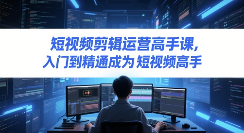 短视频剪辑运营高手课，入门到精通成为短视频高手-迦哆网创社